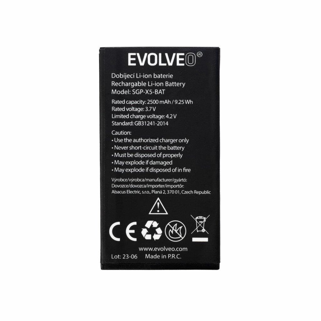 EVOLVEO StrongPhone X5, originálna batéria, 2500 mAh Batéria do...