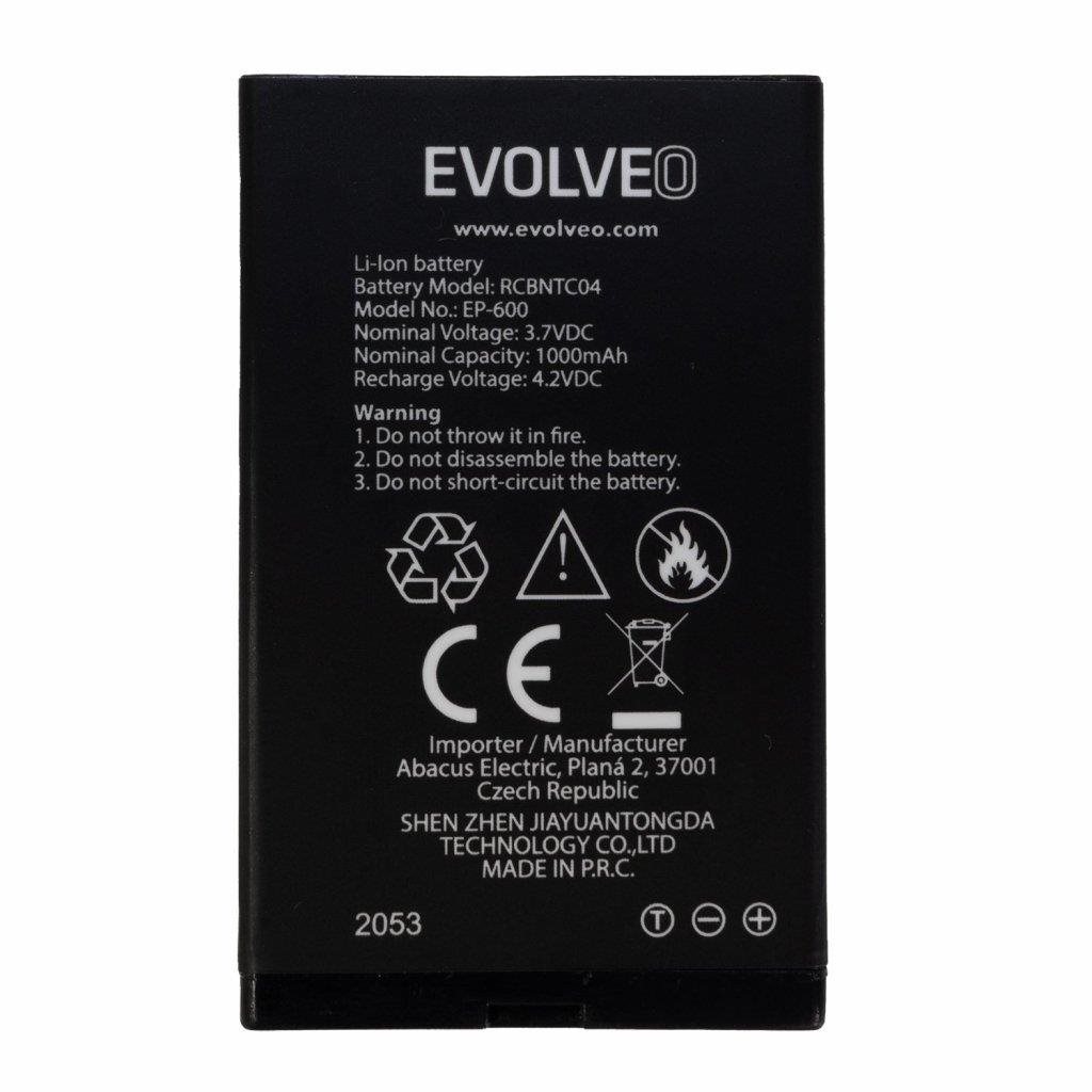 EVOLVEO EasyPhone XD, originálna batéria, 1000 mAh Batéria do mobilu