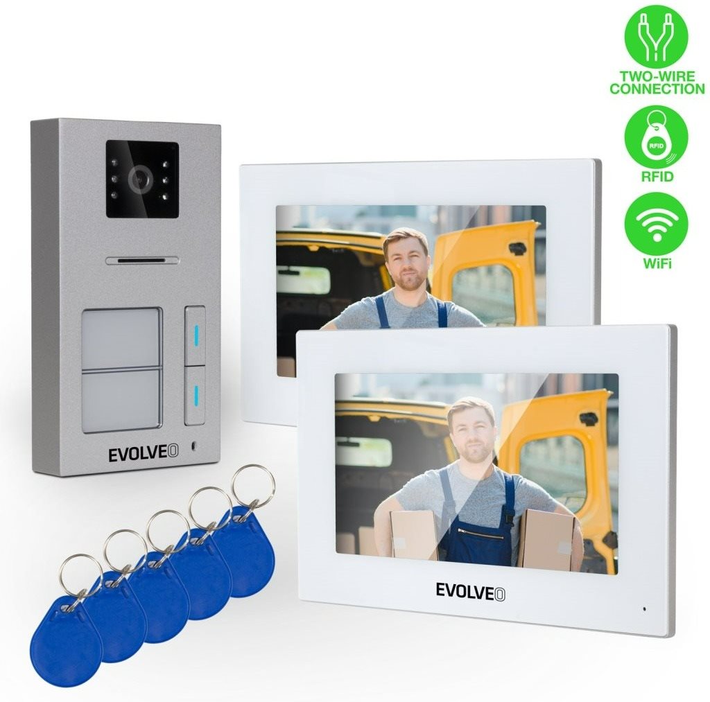 EVOLVEO DoorPhone AP2-2 kabelgebundenes Videotelefon für zwei...
