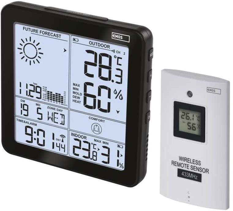 EMOS - Domáca bezdrôtová meteostanica E5080 Meteostanica