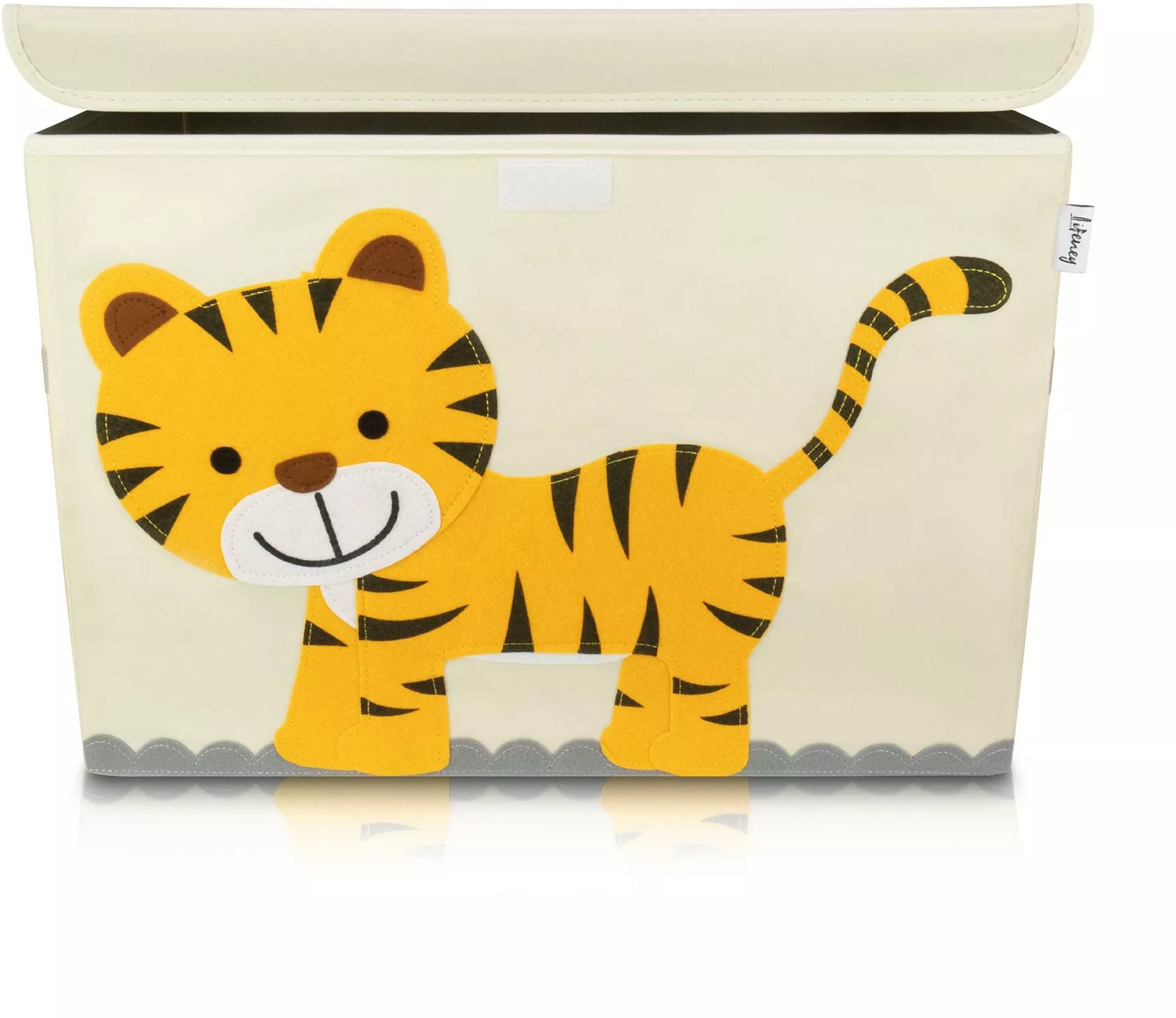 Fackelmann Fedeles tárolódoboz TIGRIS, nagy, 51×36×36 cm Tároló doboz