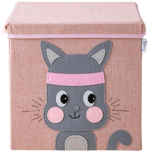 Fackelmann Fedeles tárolódoboz CICA, 33×33×33 cm Tároló doboz