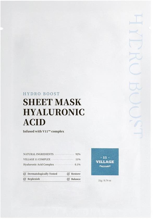 Village 11 Factory Hydro Boost maska s hyalurónom 21 g Pleťová maska