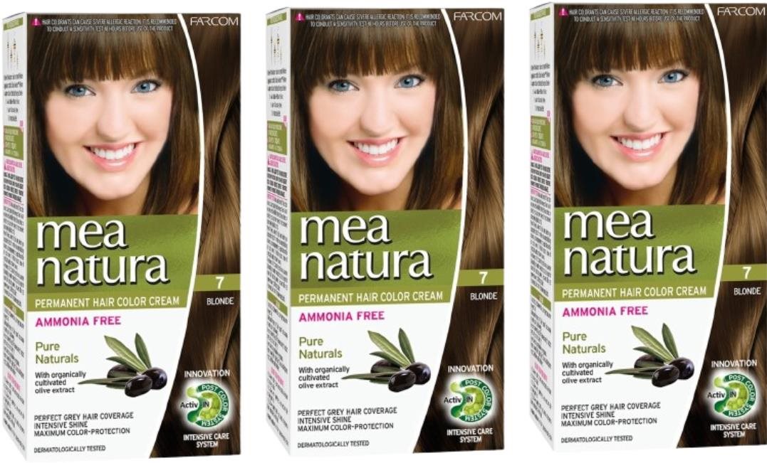 Farcom Mea Natura bez amoniaku 7 – Blond 60 ml, 3 ks Farba na vlasy