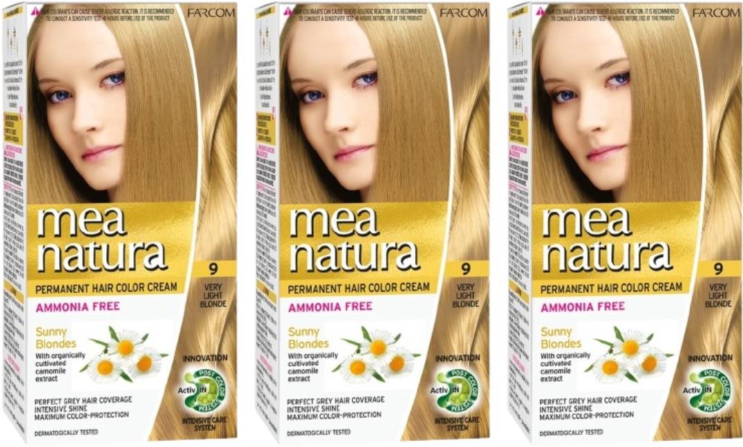 Farcom Mea Natura bez amoniaku 9 – Veľmi svetlá blond 60 ml, 3 ks...
