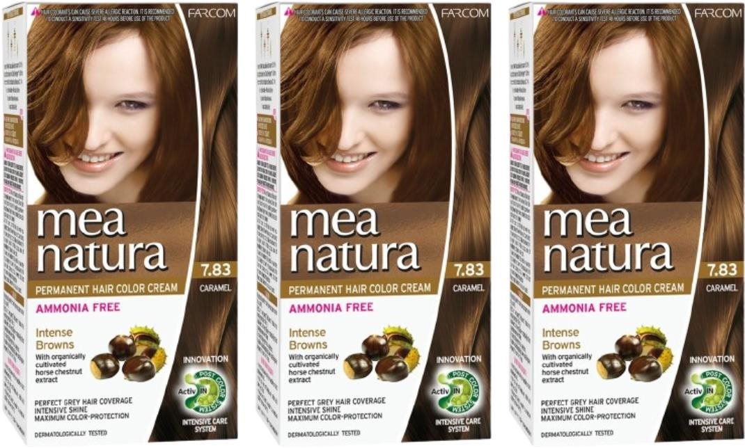 Farcom Mea Natura bez amoniaku 7.83 – Karamel 60 ml, 3 ks Farba na...