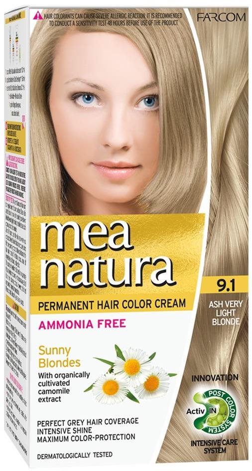 Farcom Mea Natura bez amoniaku 9.1, veľmi svetlá, popolavý blond,...