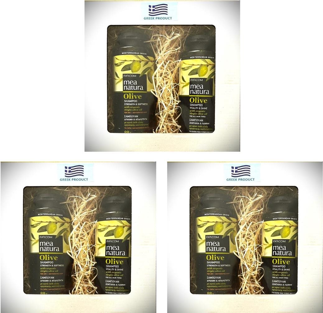 Farcom Olivový, Šampon Síla a Jemnost 300 ml + Šampon Vitalita a...