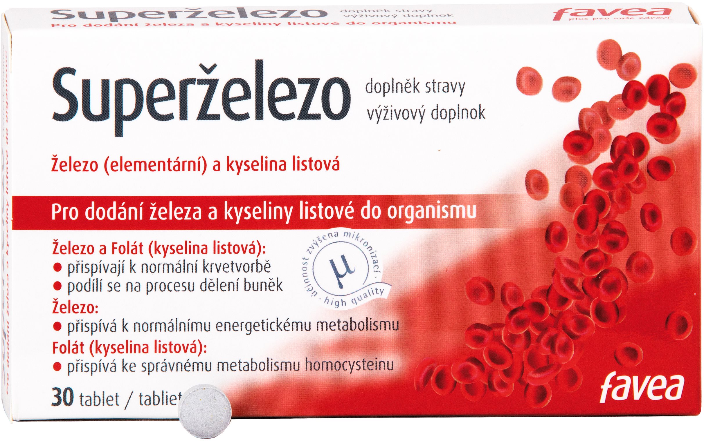 Favea  Super železo 30 tbl. Železo