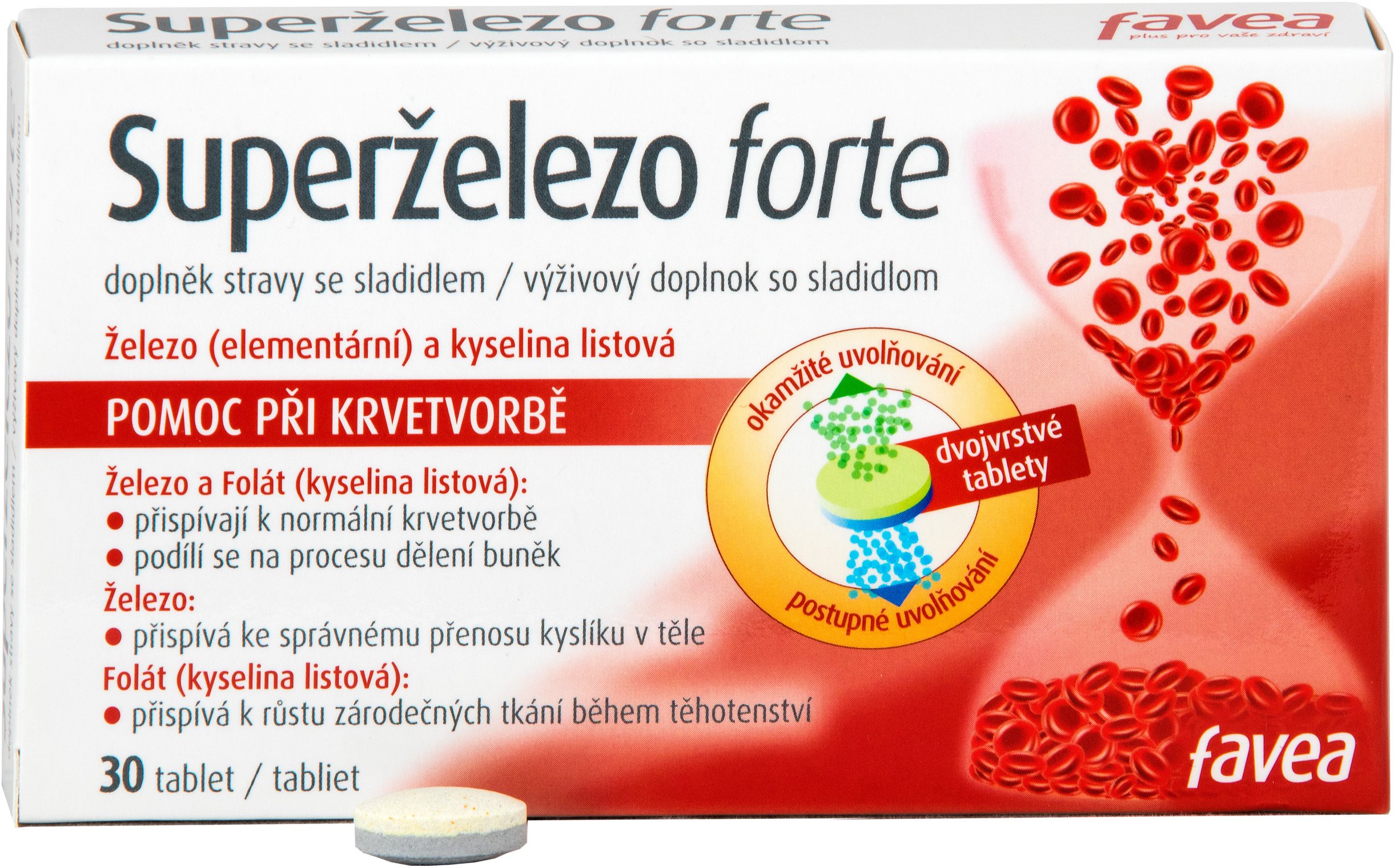 Favea Super železo forte 30 tbl. Železo