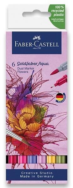 FABER-CASTELL Goldfaber Aqua Flowers - 6 Farben Filzstifte