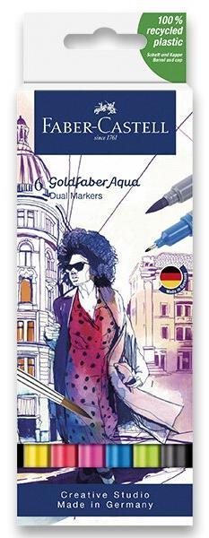 FABER-CASTELL Goldfaber Aqua, 6 farieb Fixky