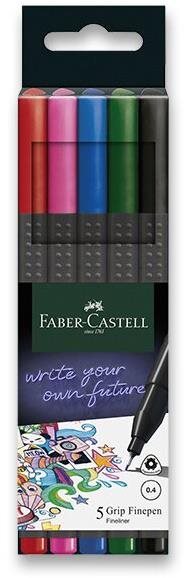 FABER-CASTELL Grip, 5 farieb Linery
