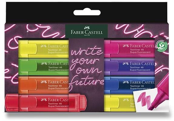FABER-CASTELL Textliner 46 Neon, 8 színű Szövegkiemelő