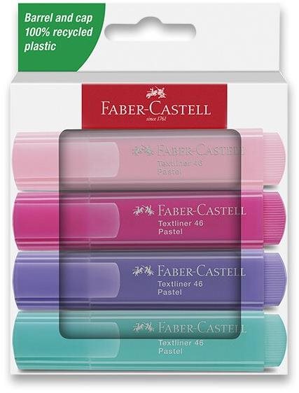 FABER-CASTELL Textliner 46 Pastel, 4 szín Szövegkiemelő