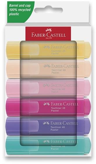 FABER-CASTELL Textliner 46 Pastel, 6 szín Szövegkiemelő