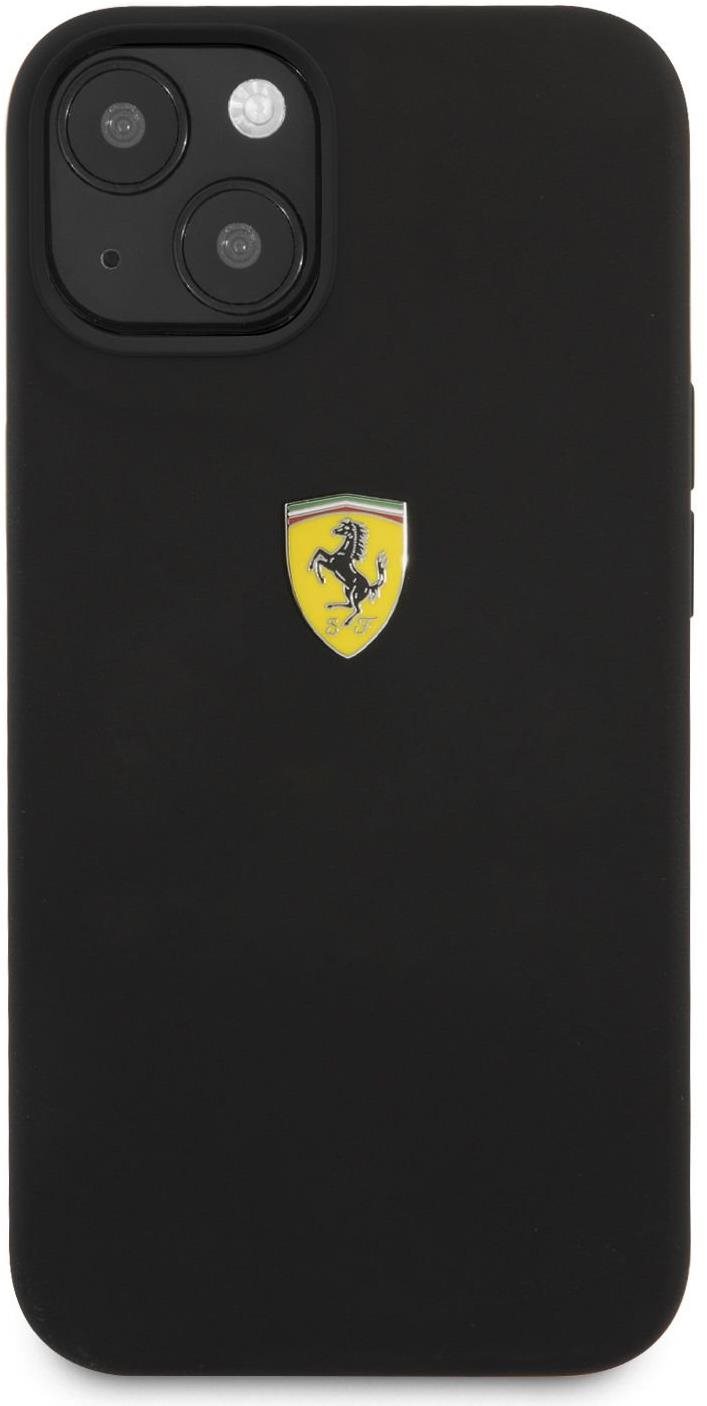 Ferrari Liquid Silicone Metal Logo Back Cover for Apple iPhone 13...