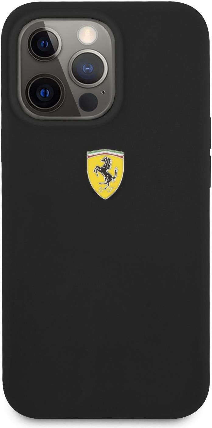 Ferrari Liquid Silicone Metal Logo Back Cover for Apple iPhone 13...