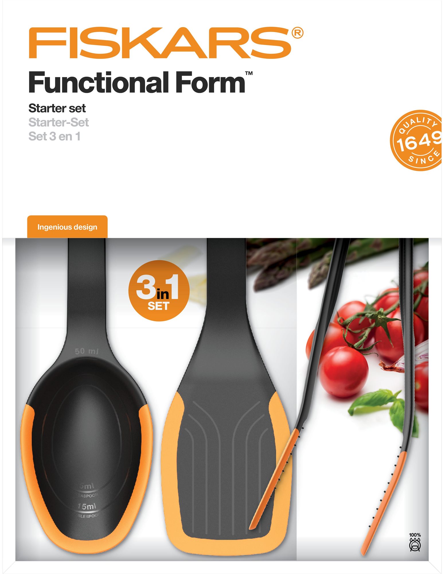 FISKARS Functional Form Starter Set - kanál, simító és csipesz...