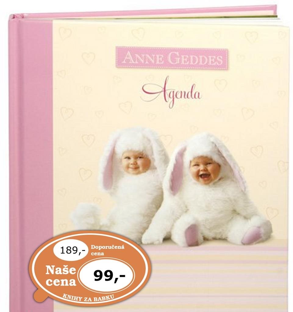 Diář Anne Geddes: Růžový s motivem králíčků Diář