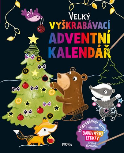 Velký vyškrabávací adventní kalendář Vyškrabávací obrázky