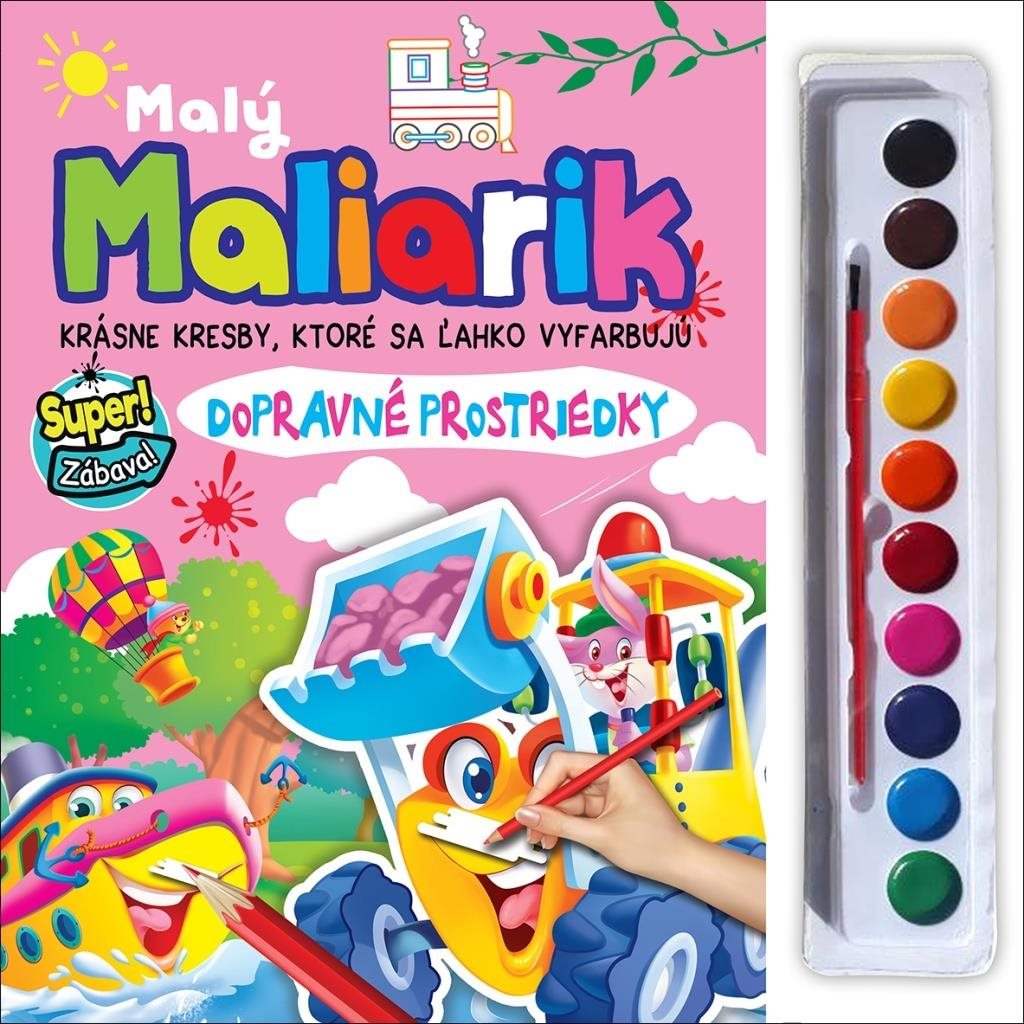 Malý maliarik - dopravné prostriedky Omalovánky