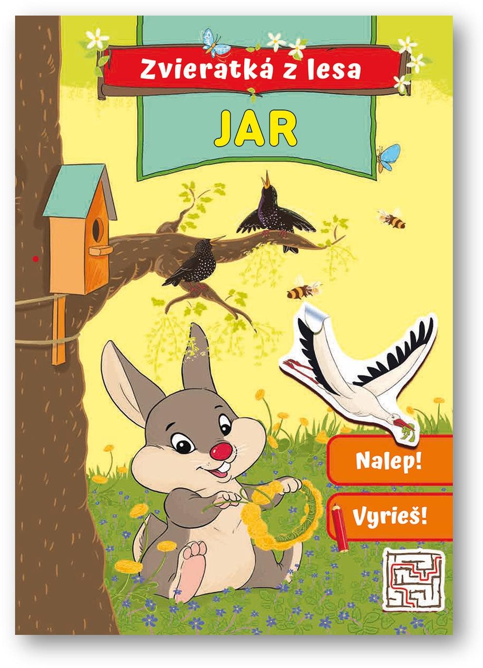 Zvieratká z lesa Jar: Nalep! Vyrieš! [Kniha]