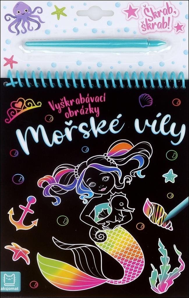 Mořské víly vyškrabávací obrázky Vyškrabávací obrázky