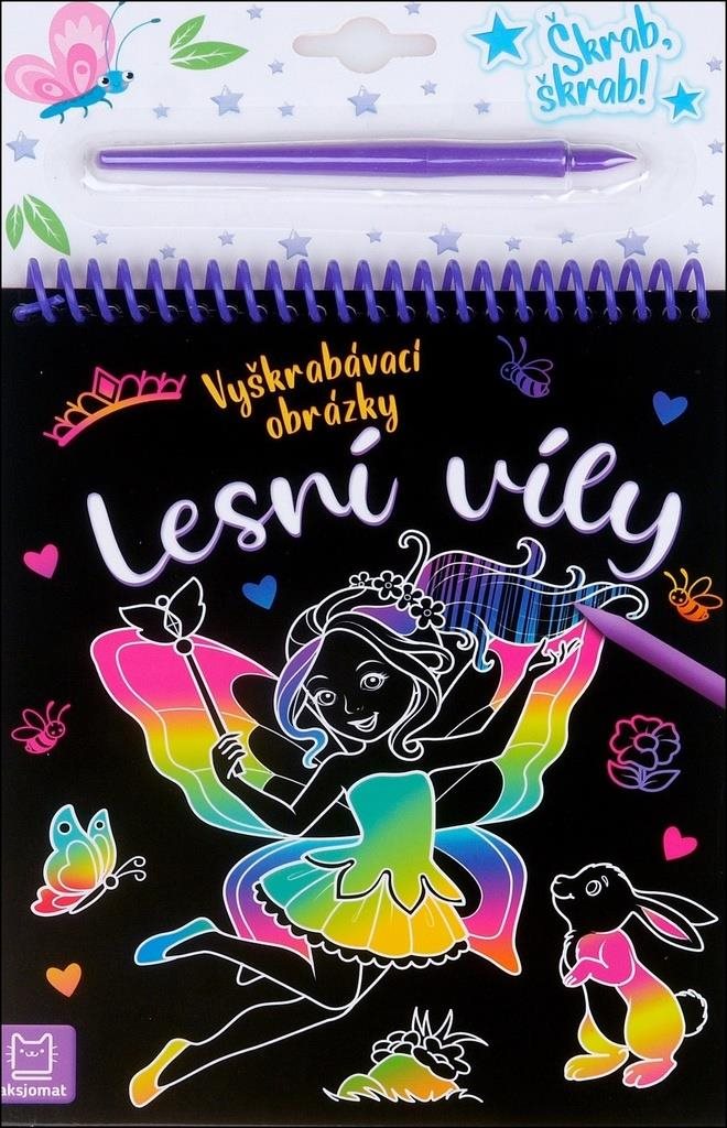 Lesní víly vyškrabávací obrázky Vyškrabávací obrázky