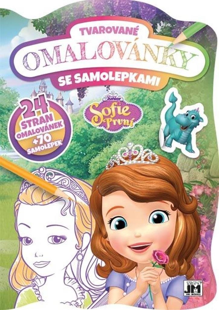 Tvarované omalovánky Sofie první: se samolepkami Omalovánky