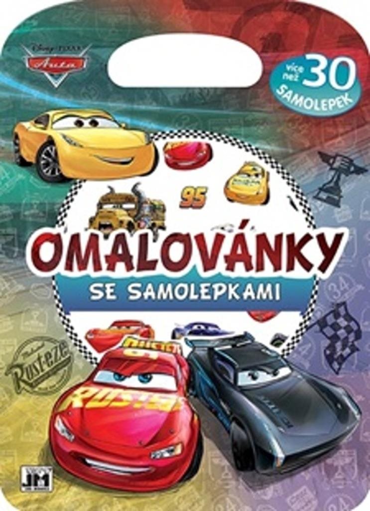 Omalovánky se samolepkami Auta Omalovánky