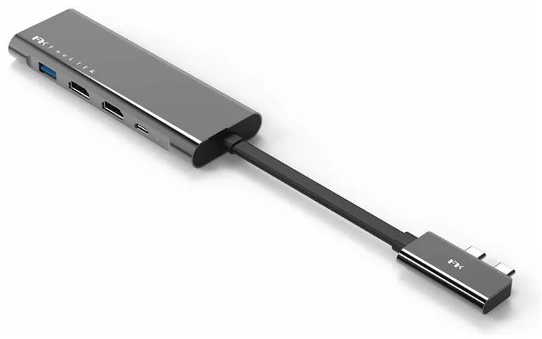 Feeltek Portable 9 in 2 USB-C Hub, gray Replikátor portů