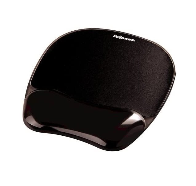 Fellowes CRYSTAL gélová, s podporou zápästia, čierna Podložka pod myš