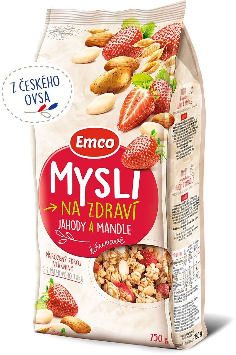 EMCO Mysli jahody/mandle 750 g Müsli