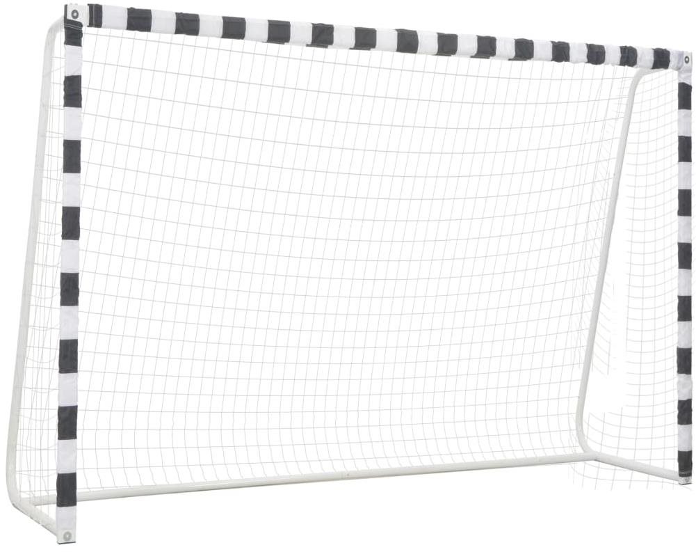 Shumee Futbalová bránka 300 × 200 × 90 cm kovová čierna a biela...
