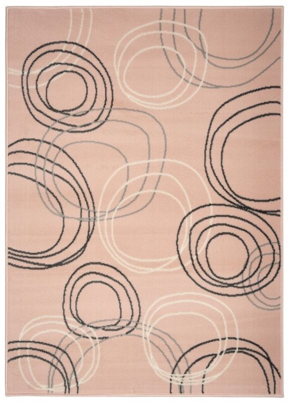 Alfa Carpets Kusový koberec Kruhy powder pink 190 × 280 cm Koberec