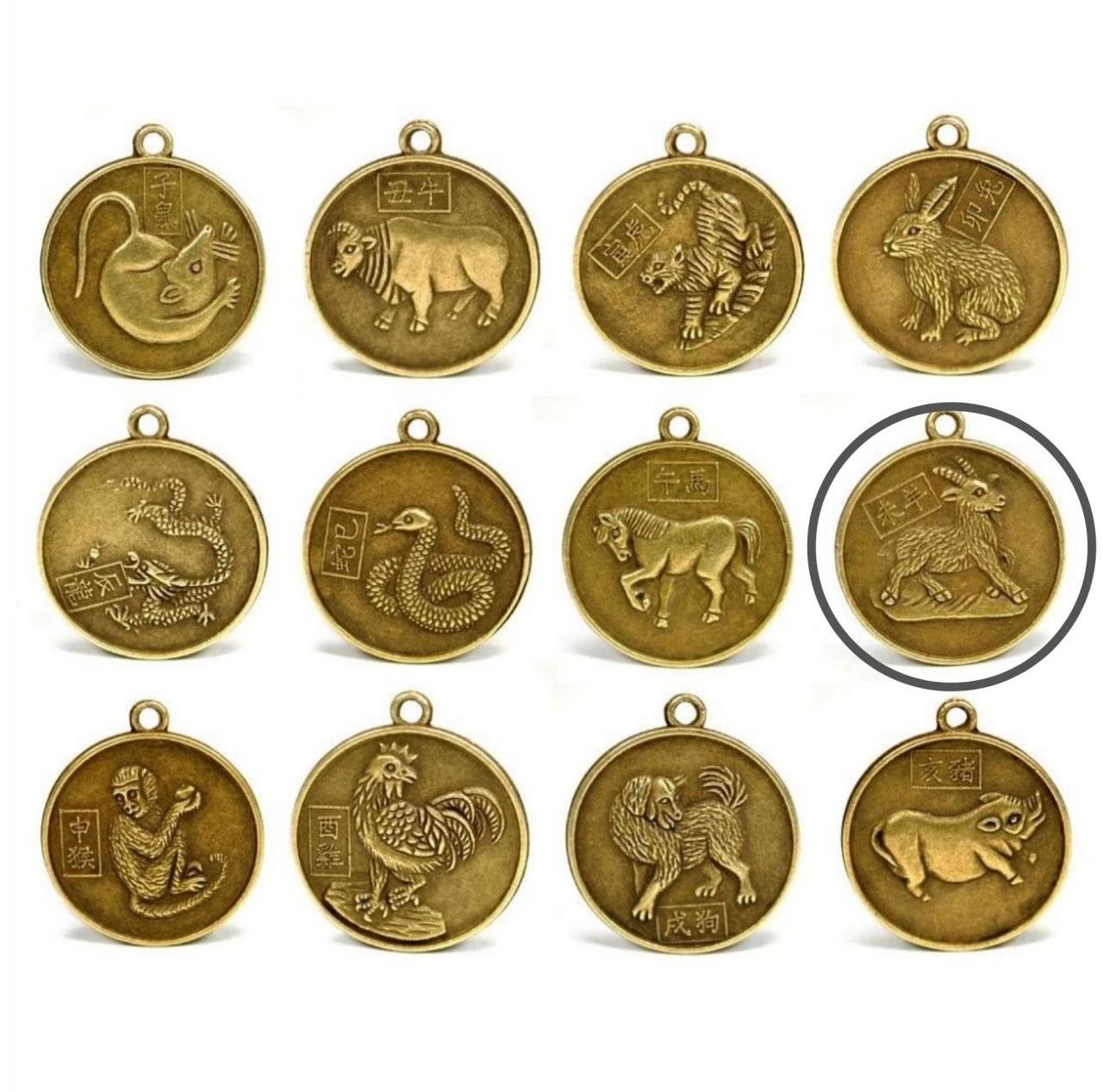 FENGSHUIHARMONY KOZA Mince Zodiak Přívěsek