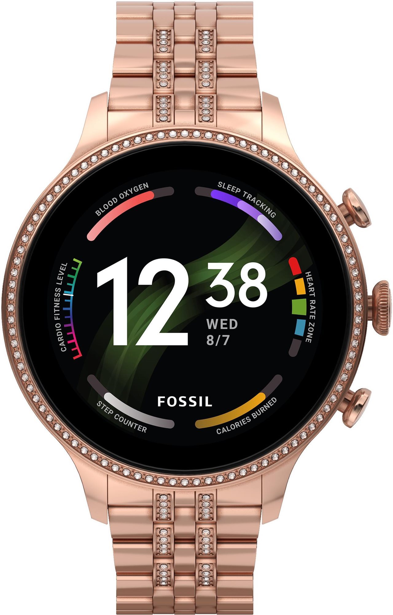 Fossil Gen 6 FTW6077 Acier inoxydable or rose Montre connectée