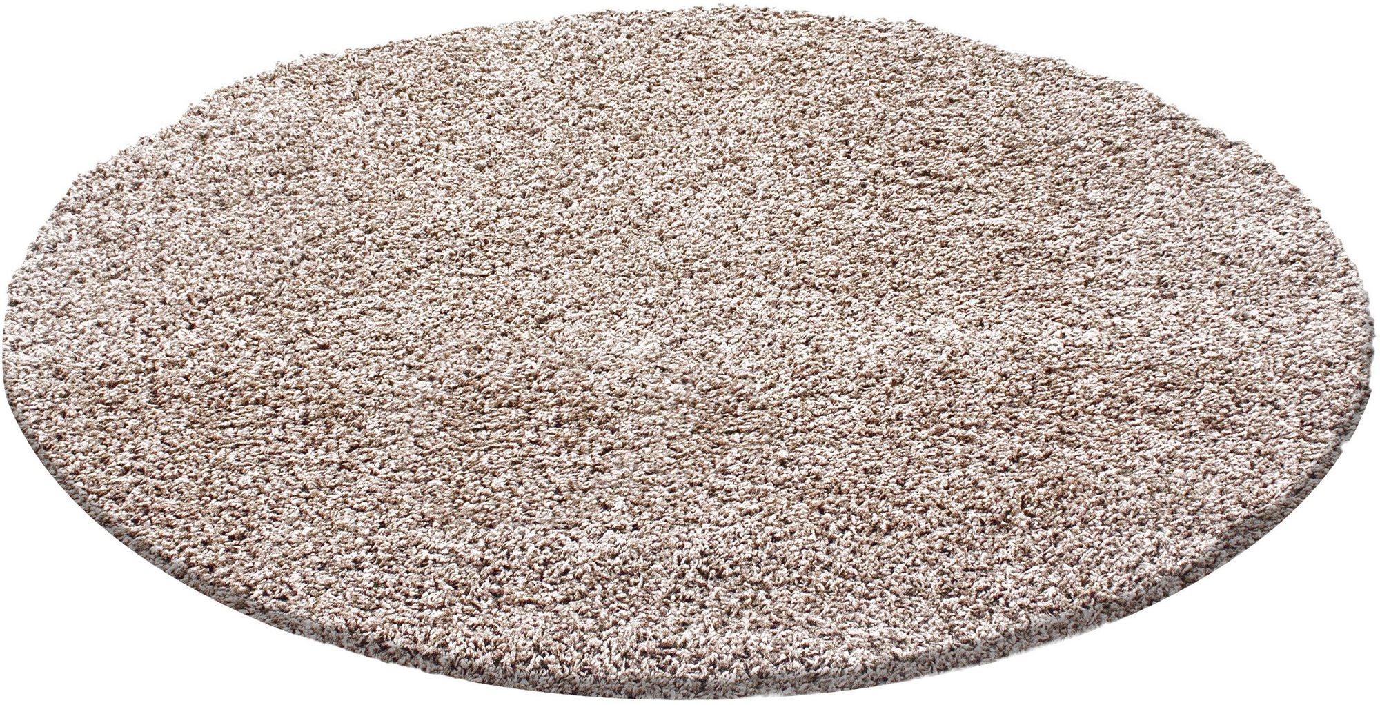 Kusový Life Shaggy 1500 beige 80 × 80 cm kruh Koberec