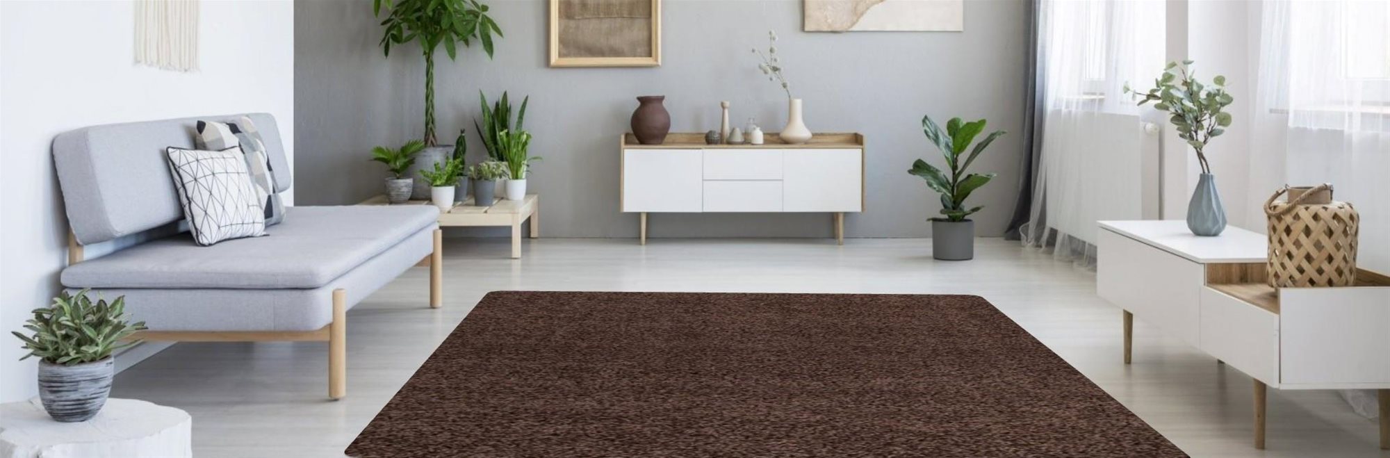 Kusový Life Shaggy 1500 brown 80 × 250 cm Koberec