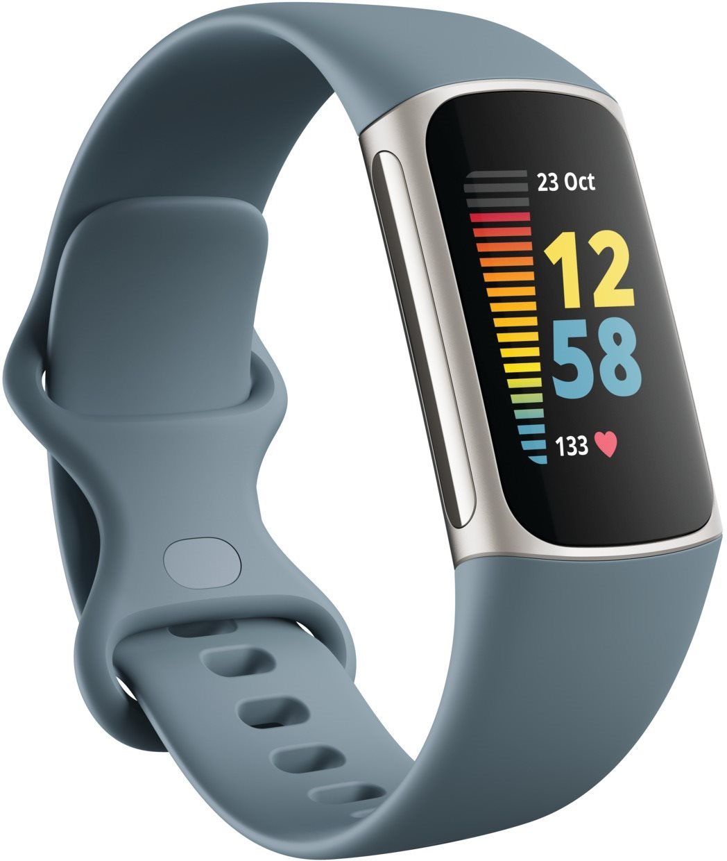 Fitbit Charge 5 Steel Blue/Platinum Stainless-Steel Fitness Tracker