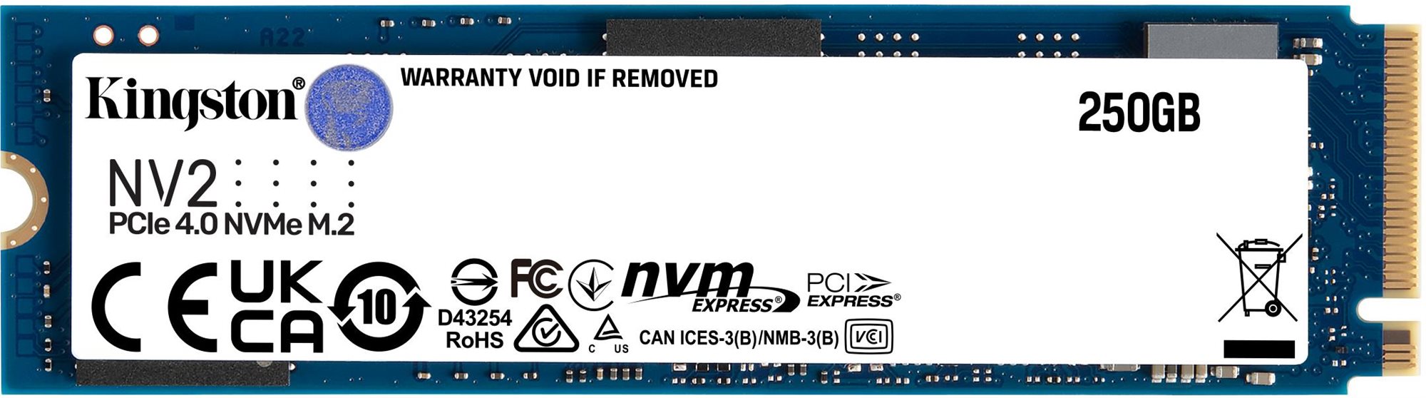 Kingston NV2 250GB SSD meghajtó