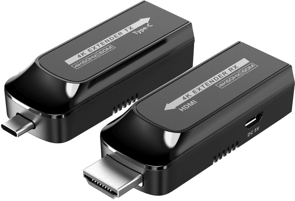 PremiumCord USB-C na HDMI extendér cez Cat5e / 6 / 6a 4K@60Hz na 60...