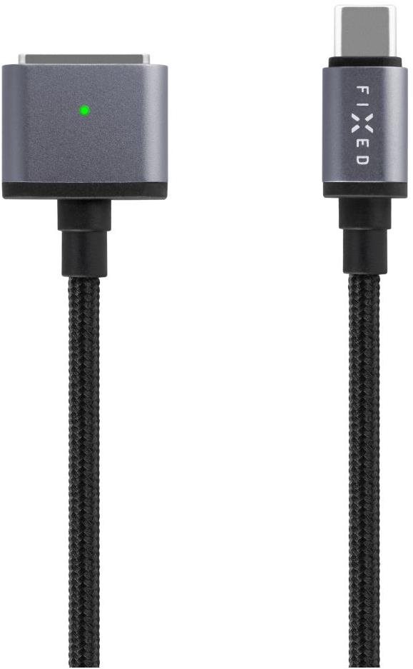 FIXED Cable USB-C/MagSafe 3 2m 140W fonott, szürke Tápkábel