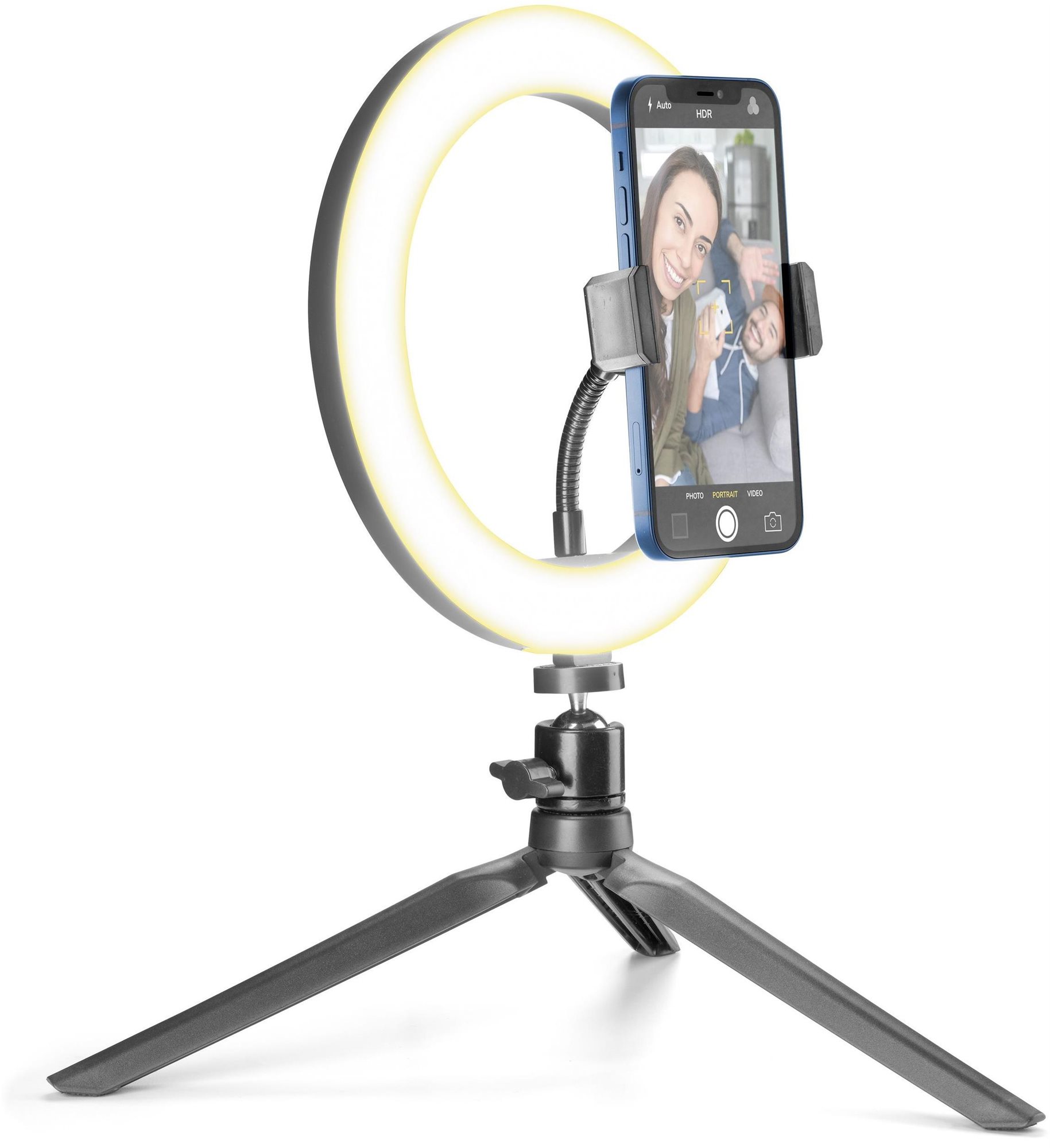 Cellularline Selfie Ring mit LED Licht für Selfie Fotos und Videos...
