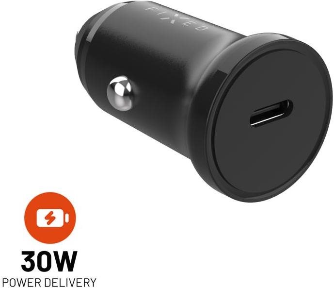FIXED Car s USB-C výstupom a podporou PD 30 W čierna Nabíjačka do...