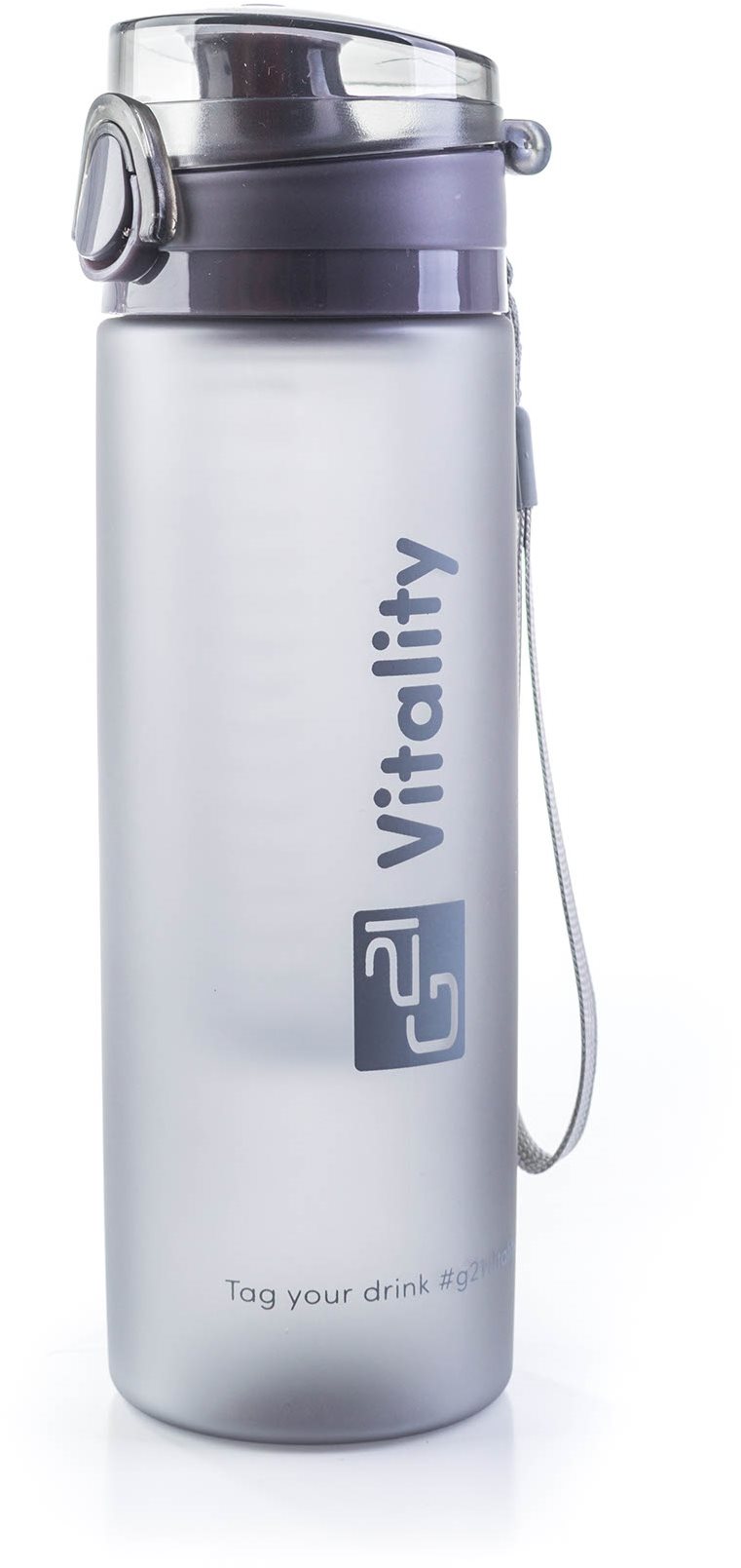 Fľaša G21 na smoothie/juice, 600 ml, sivá-zamrznutá Fľaša na vodu