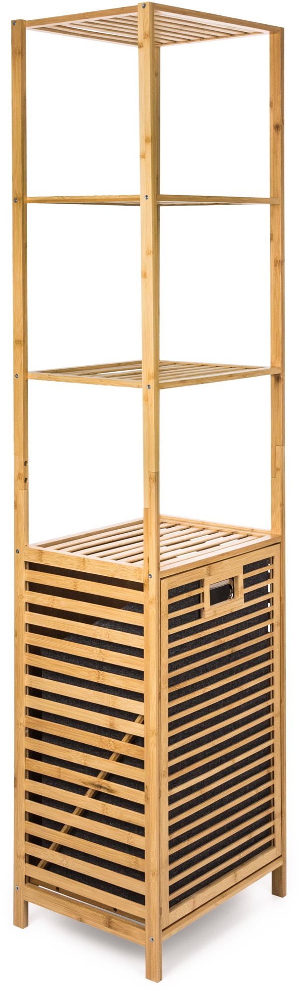 G21 Korb 40,5 × 33 × 160 cm mit 4 Einlegeböden mit Stoffeinsatz 30...