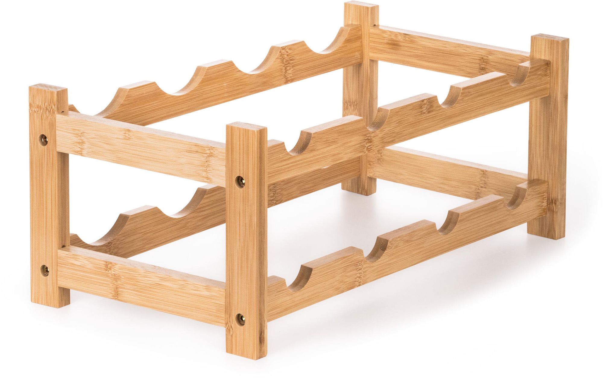 G21 Stojan na 8 fliaš 42,8 × 23,5 × 17,8 cm bambusový Stojan na víno