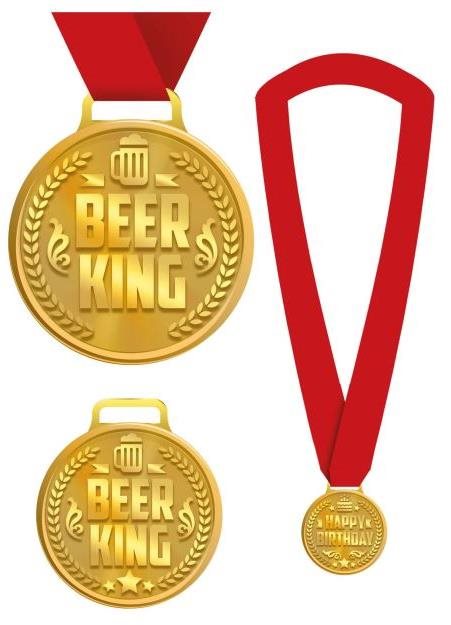 Guirca Medaile Beer King Párty doplnky